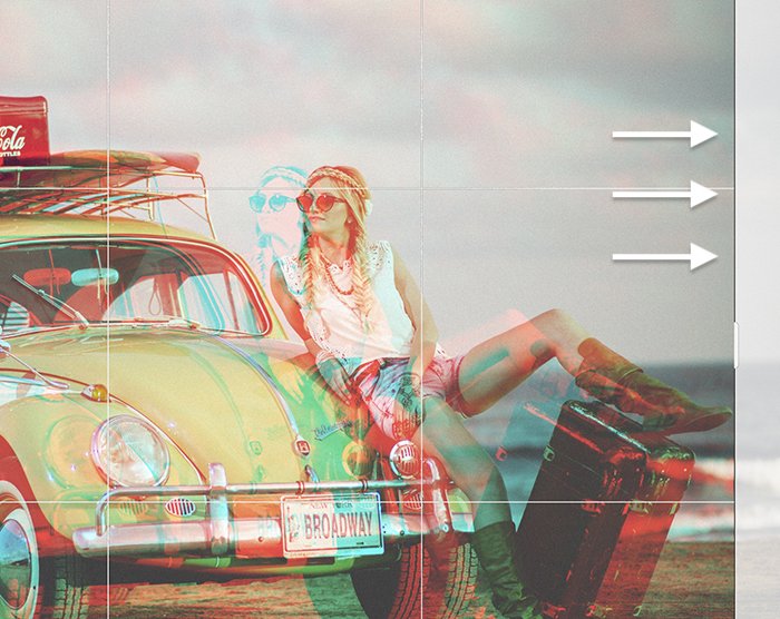 Borde de recorte de captura de pantalla de Photoshop