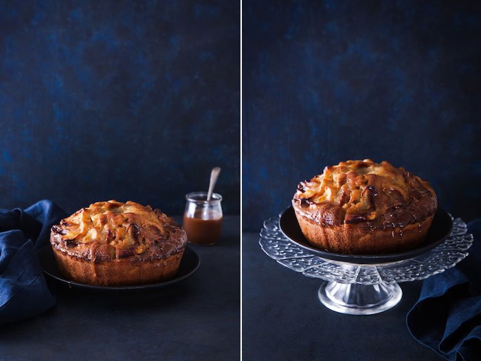 Díptico con foto de tarta estilo rústico