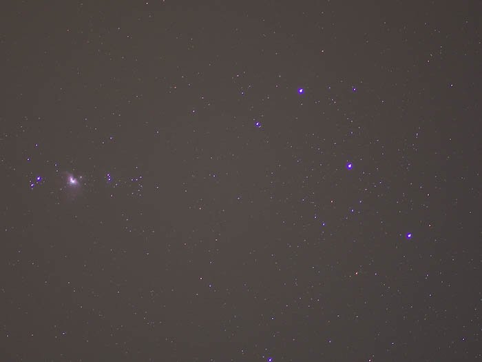 marco de luz de fotografía astro