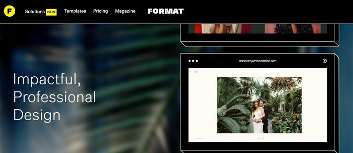 Página de inicio de Formatear un creador de sitios web para fotógrafos