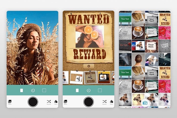 Capturas de pantalla de la aplicación de fotos divertidas ImageChef