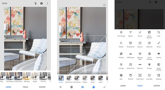 Una captura de pantalla de un teléfono inteligente de la edición de fotos en Instagram: cómo tomar fotos geniales de Instagram