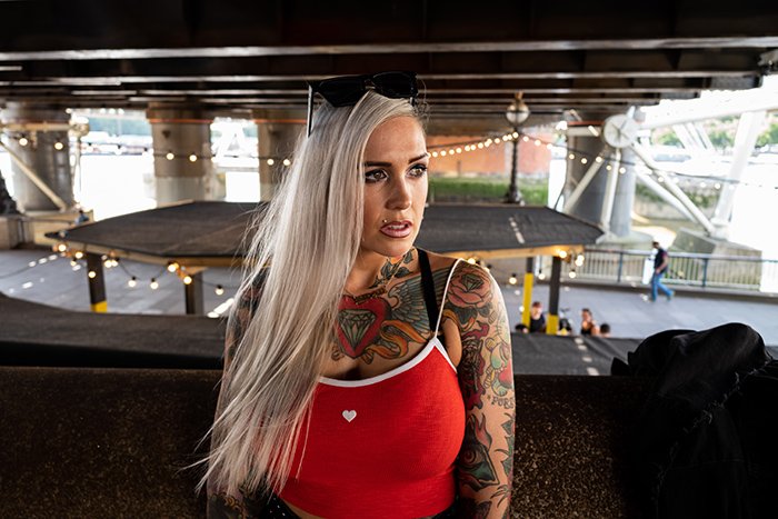 Una niña fotografiada con una Leica M10