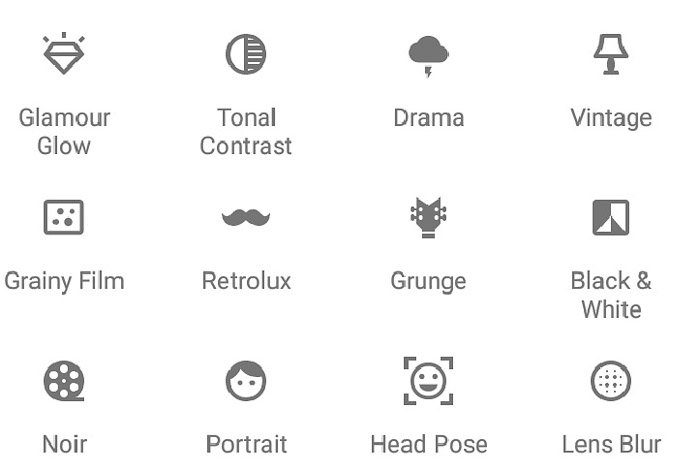 Captura de pantalla del tutorial de Snapseed: agregar estado de ánimo con ajustes preestablecidos avanzados