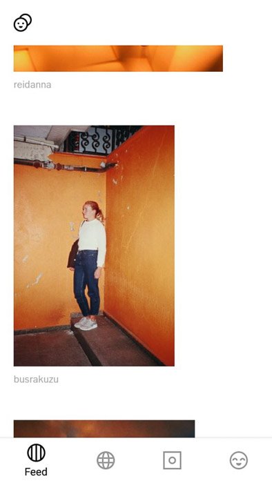 Una captura de pantalla de la aplicación de filtros VSCO