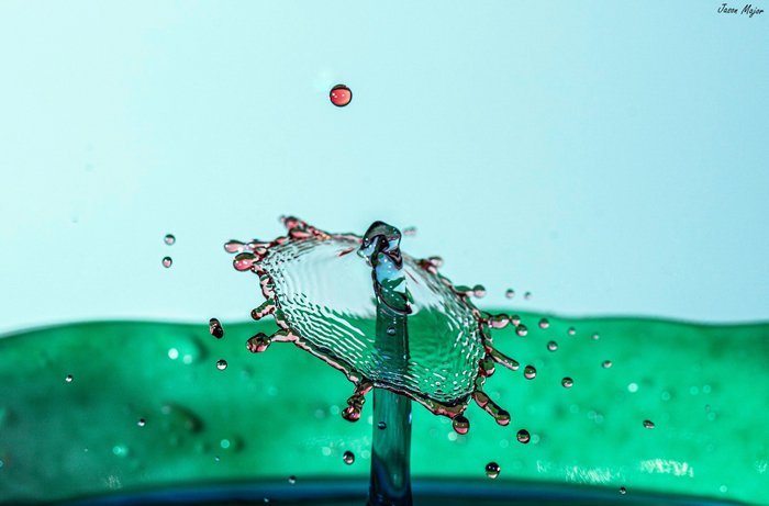 Fotografía de gotas de agua por Jason Major