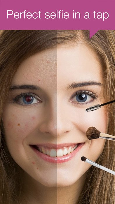 Captura de pantalla de la aplicación de cámara de retoque