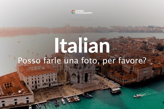 como se dice puedo tomar una foto en italiano