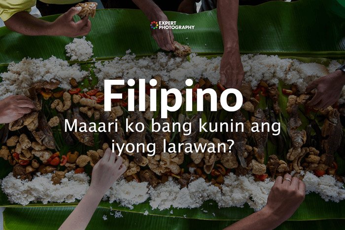 como se dice puedo tomar una foto en filipino