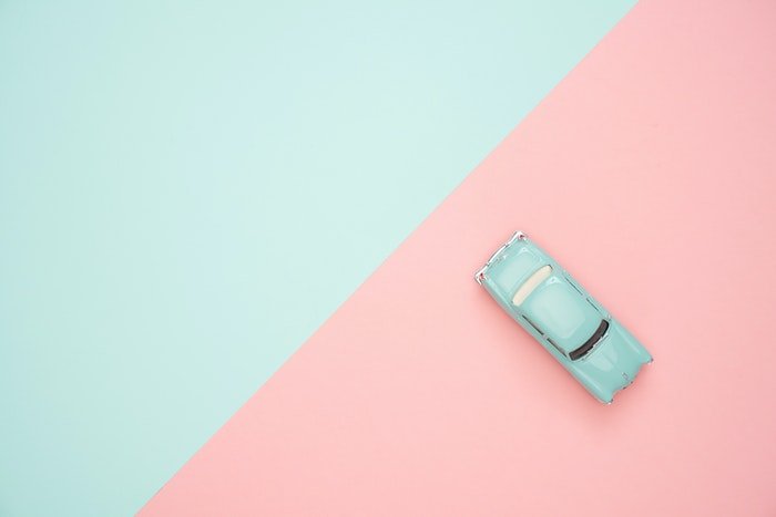 foto de bloqueo de color de azul y rosa