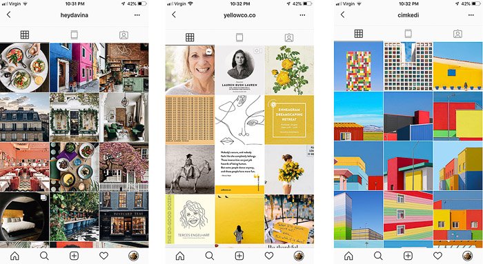 Un tríptico de fotos geniales de instagram.