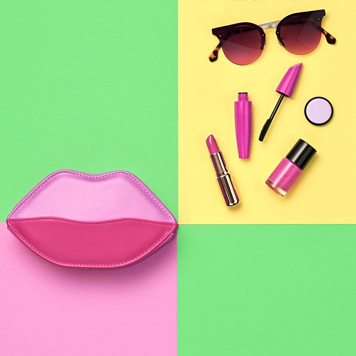 Fotografía creativa de productos cosméticos.