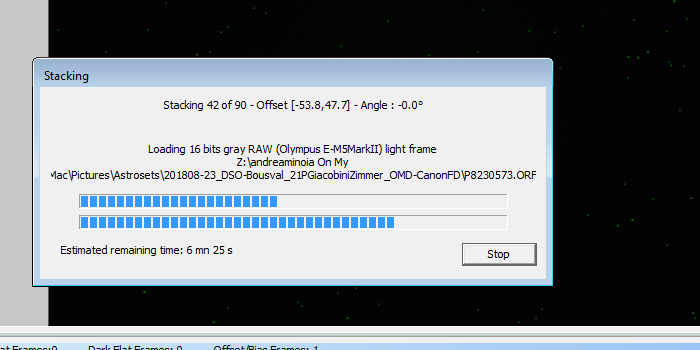 interfaz de apilador de cielo profundo
