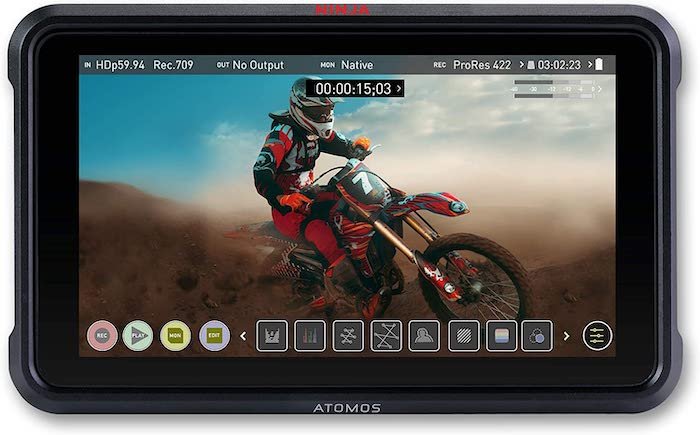 Pantalla de la cámara externa del Atomos Ninja V