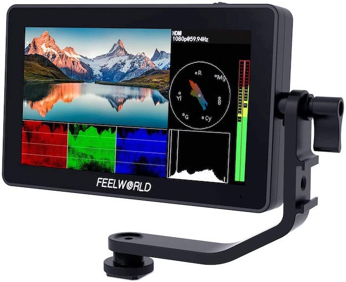 Feelworld F6 Plus Monitor de campo de cámara DSLR con pantalla táctil 3D LUT de 5,5 pulgadas
