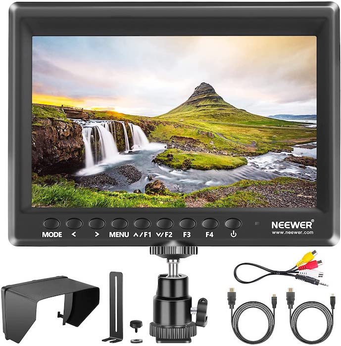 Neewer F100 Pantalla de cámara externa 4K de 7 pulgadas