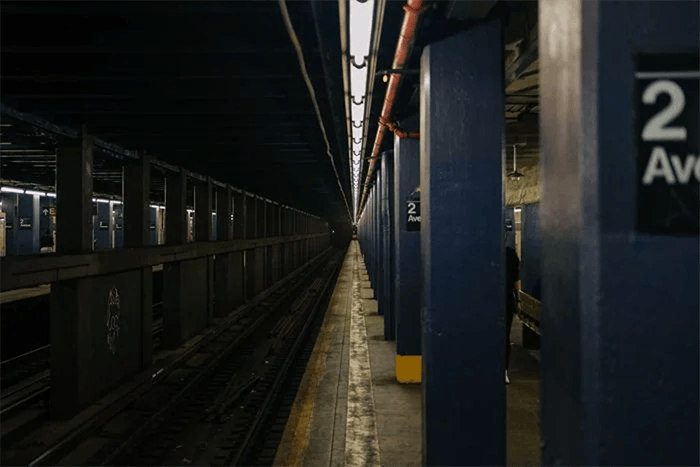 Punto de fuga del túnel del metro