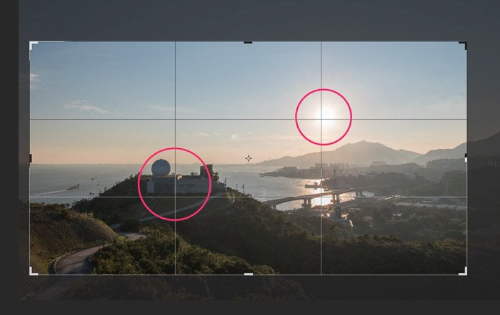 Una captura de pantalla de una fotografía recortada en Lightroom