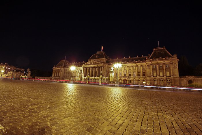 El Palais Royale de Bruselas de noche