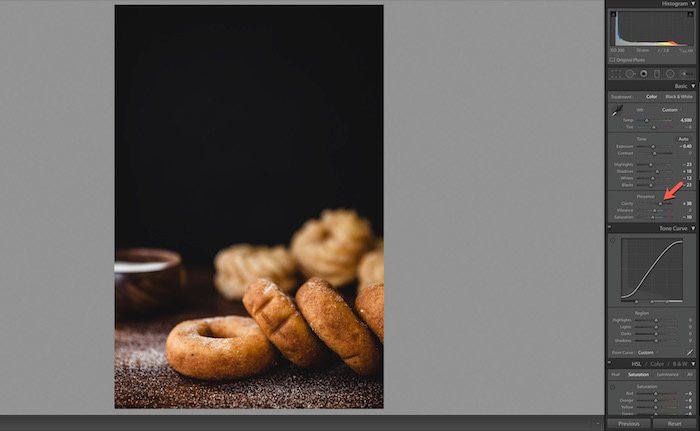 Uso de Lightroom para la edición de fotografías de alimentos