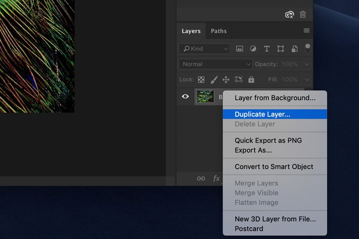 Captura de pantalla de cómo reflejar una imagen en Photoshop