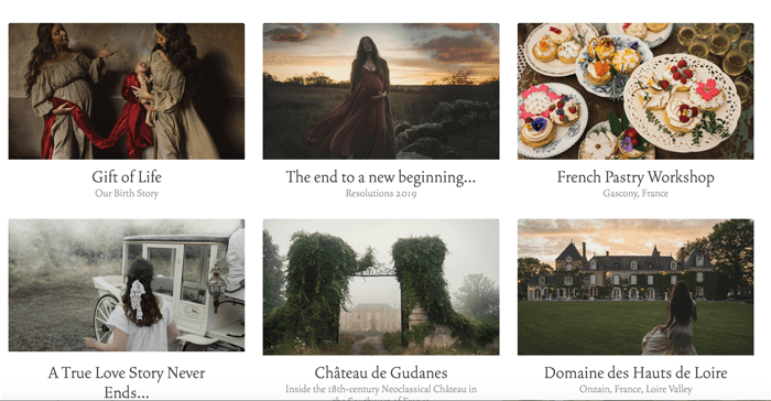 Captura de pantalla de la página de inicio del blog de fotografía de Ann Street Studios