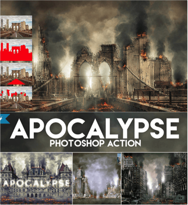 Captura de pantalla del complemento de Photoshop Apocalypse Action