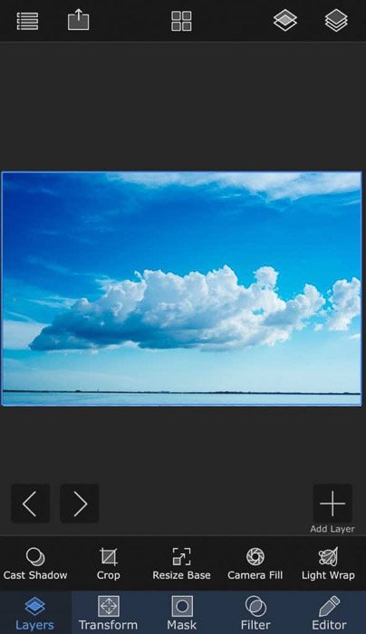 Captura de pantalla de cómo mezclar imágenes en la aplicación de superposición