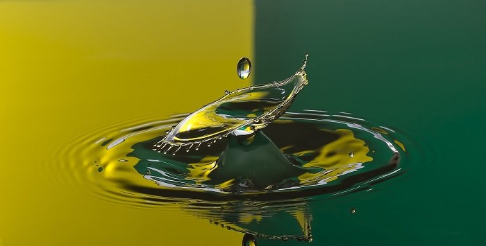 fotografía de gota de agua