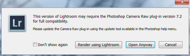 Actualización de Adobe Camera RAW