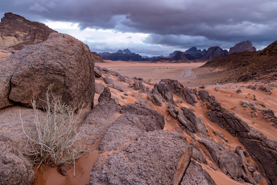 Wadi Rum al atardecer, capturado con fuji XF 16-80mm f/4 R OIS WR