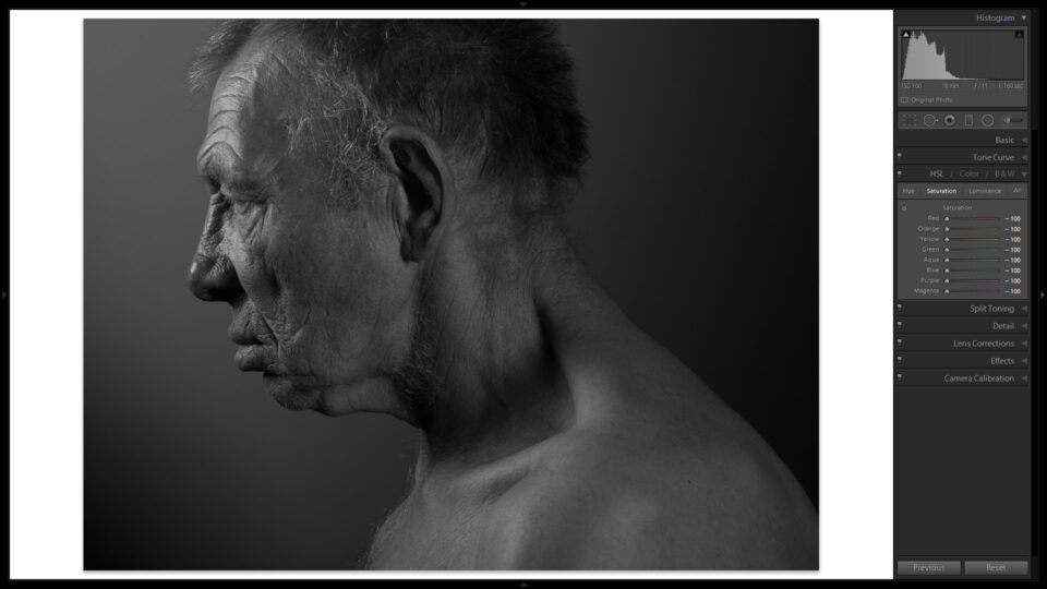 Blanco y negro de alto contraste con Lightroom_Basic Conversion