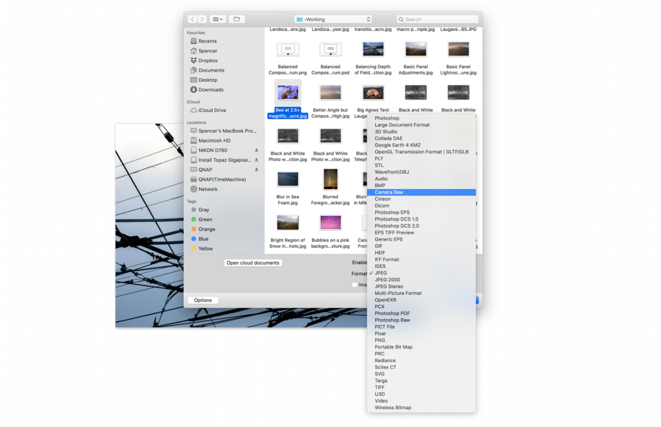 Cómo abrir un archivo JPEG en Adobe Camera Raw