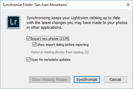 Lightroom Importar fotos nuevas