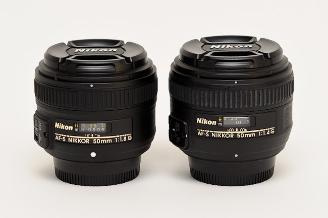 Nikon 50mm f/1.8G frente a Nikon 50mm f/1.4G Nikon 50mm f/1.8G frente a Nikon 50mm f/1.4G