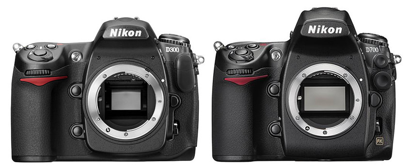 Diferencias de tamaño de espejo entre Nikon D300 y D700.  El tamaño del espejo es la razón por la cual el debate DX vs FX puede ser difícil, ya que muchos prefieren espejos y visores más grandes.