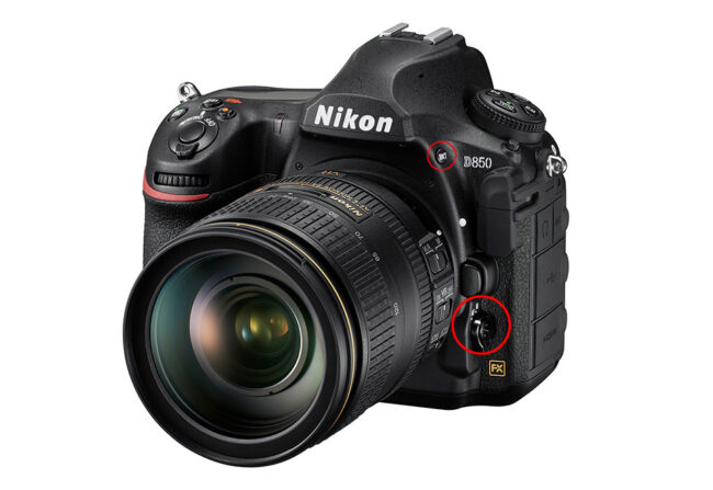 Nikon D850 Controles frontales