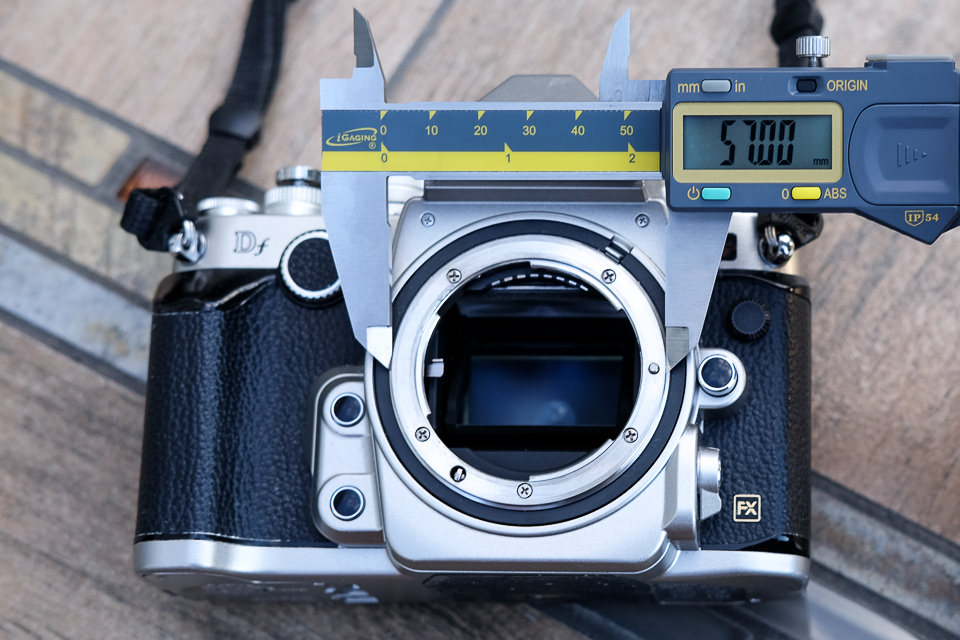 Nikon F Diámetro exterior