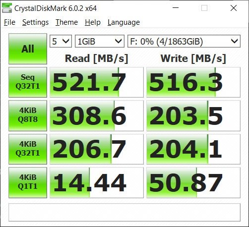 Samsung SSD CrystalDisk Mark