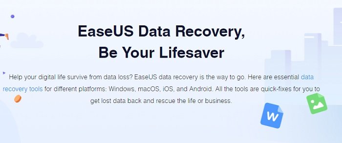 Anuncio en línea del software Easeus
