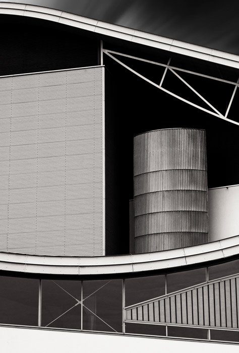 Fotografía de arquitectura en blanco y negro