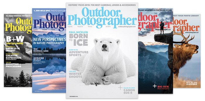 Cinco portadas diferentes de Fotógrafo al aire libre: enviar fotos a revistas