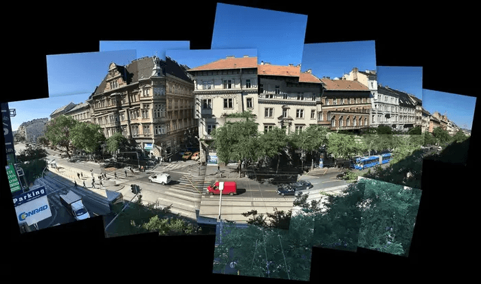 Collage de fotos de edificios